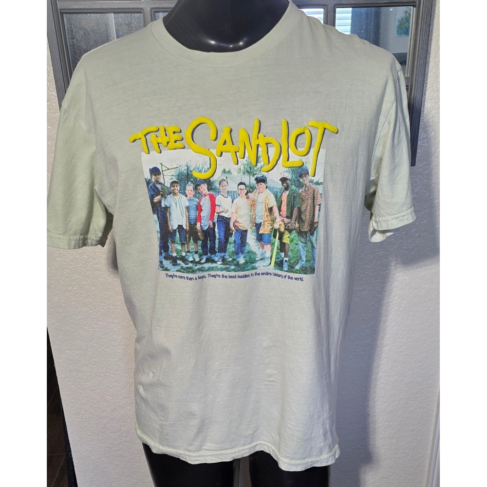 The Sandlot Movie Graphic T-Shirt Mens Large Ripple Junction Puff Print Green
